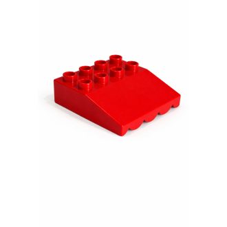 Lego Duplo piros széles tetőelem