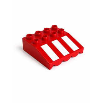 Lego Duplo piros mintás tetőelem