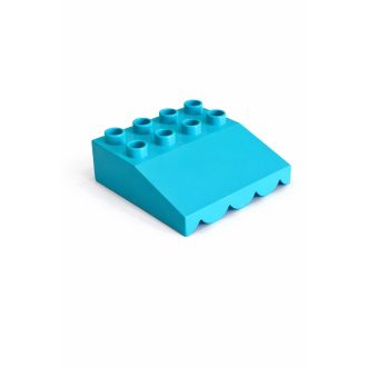 Lego Duplo kék széles tetőelem