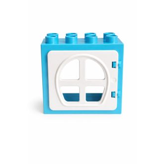 Lego Duplo világoskék fehér íves ablak
