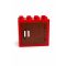 Lego Duplo piros sötétbarna deszkás ablak