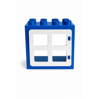 Lego Duplo sötétkék fehér ablak