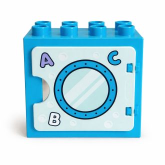 Lego Duplo világoskék ABC mintás ablak