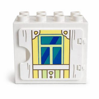Lego Duplo fehér erkély mintás ablak