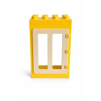 Lego Duplo sárga bézs ajtó