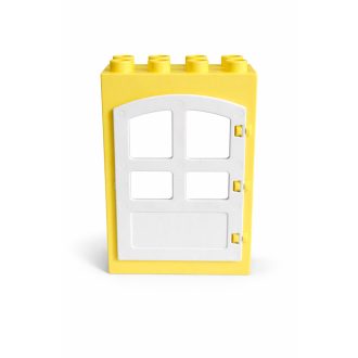 Lego Duplo vaníliasárga fehér íves ajtó