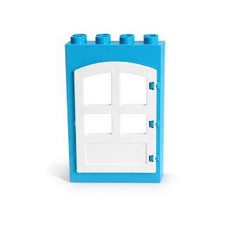 Lego Duplo világoskék fehér íves ajtó