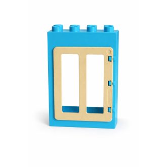 Lego Duplo világoskék bézs ajtó