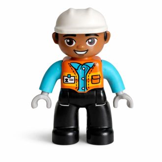 Lego Duplo fehér sisakos férfi figura