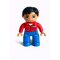 Lego Duplo piros inges férfi figura