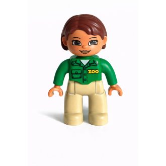 Lego Duplo ZOO figura barna hajú nő