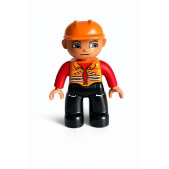 Lego Duplo narancssárga sisakos építőmunkás