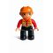 Lego Duplo narancssárga sisakos építőmunkás