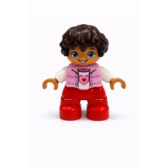 Lego Duplo szívecskés pólós kislány figura